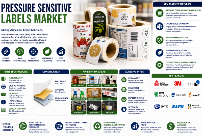 Pressure Sensitive Labels Market to Grow from USD 26.19 Billion in 2026 to USD 38.08 Billion by 2035
